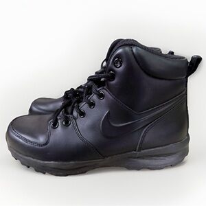 Nike Manoa Leather Boots Water Resistant Black HF7095-001 Mens Size 8